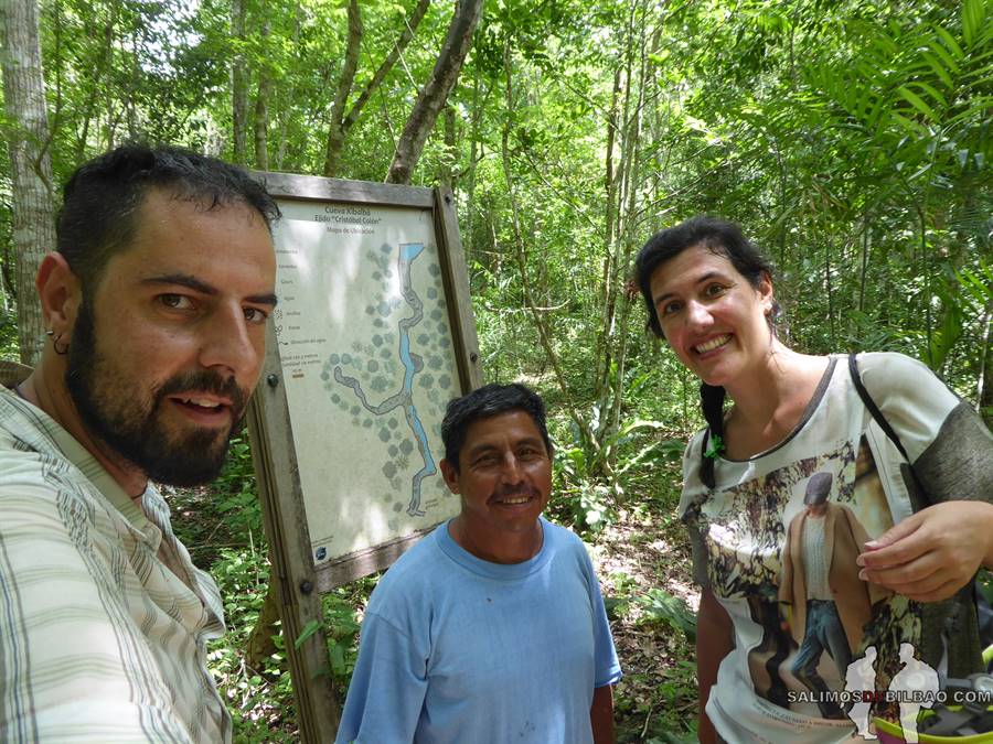 Don Tino, Katz y Saioa, Cueva Comunidad Cristóbal Colón