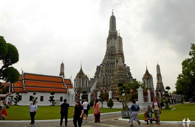Katz y Saioa, Pano, Wat Arun, Bangkok, Tailandia