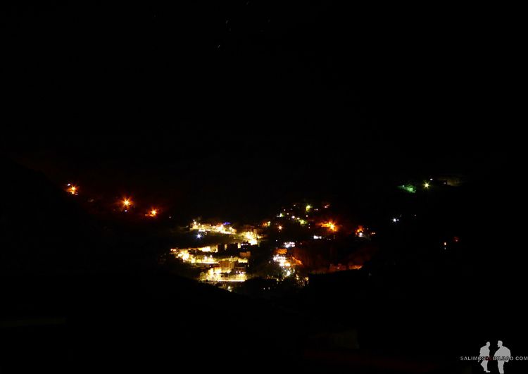 Vistas nocturnas desde Gite Atlas Mazik Hostel, Imlil