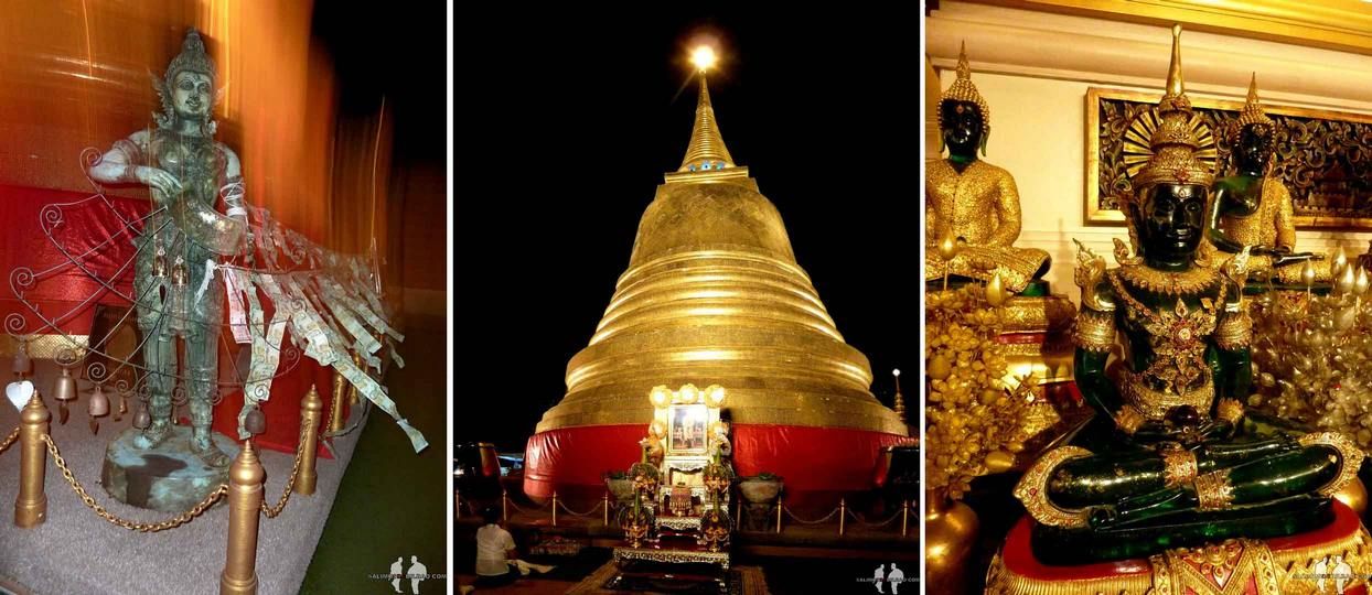 DIARIO Dos semanas en TAILANDIA por libre collageTemplo Wat Saket, Bangkok montaña de oro