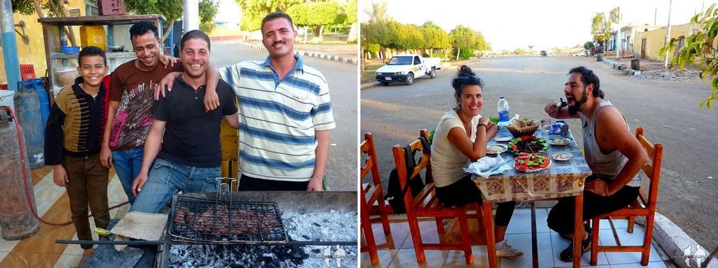 DIARIO Tres semanas en EGIPTO por libre Parrilla del Restaurante del Pueblo de Abu Simbel