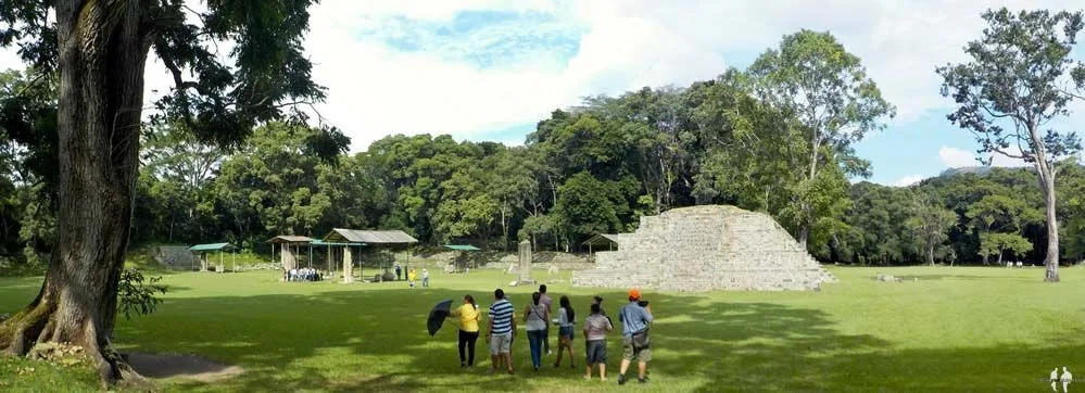 Panorámica de las ruinas de Copán en Honduras