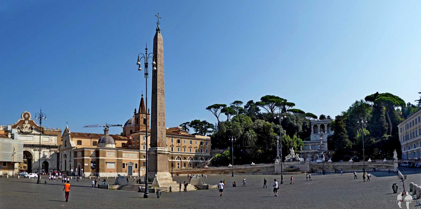 Panorámica de Piazza del popolo y terraza del pincio