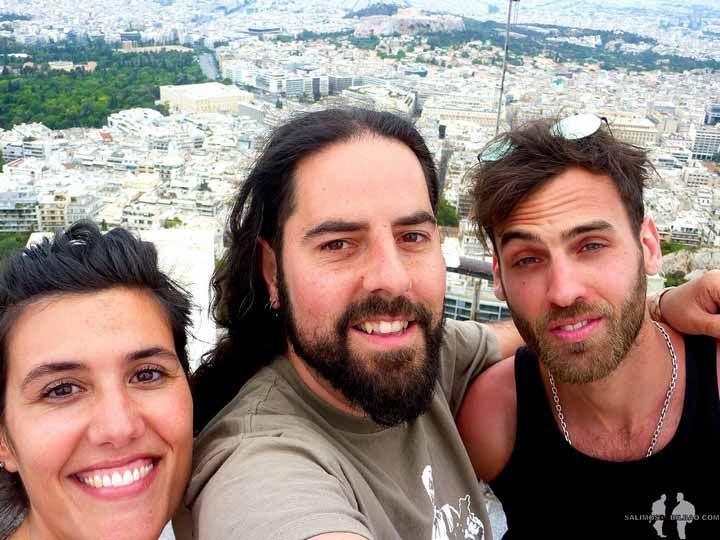 Katz, Spyro y Saioa, Atenas desde el Monte Licabeto