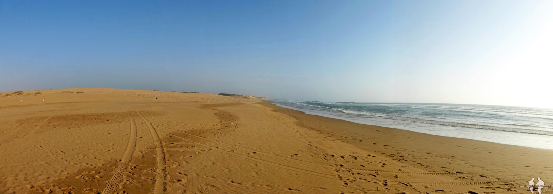 Viajar por libre a Marruecos Pano, Playa de Agadir