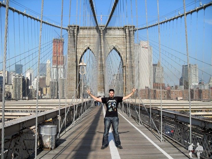 Diario de viaje a Nueva york Típica foto en el puente de Brooklin